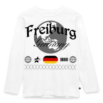 Souvenir de voyage streetwear à Fribourg, Allemagne - T-shirt manches longues Premium Enfant - blanc - Devant - AI Model Kid Female (0cm)