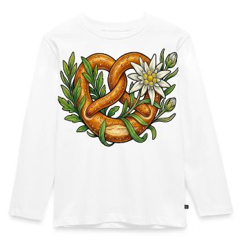 Pretzel Edelweiss Folk Festival Traditional Costume Replacement - Kids' Premium Longsleeve Shirt - white - Front - AI Model Kid Female (0cm)