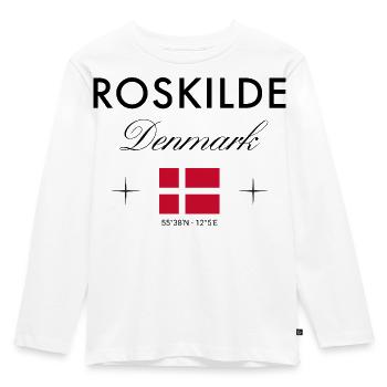 Roskilde Danemark Coordonnées Souvenir de voyage - T-shirt manches longues Premium Enfant - blanc - Devant - AI Model Kid Female (0cm)