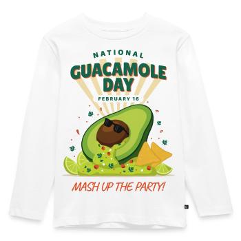 National Guacamole Day - Kids' Premium Longsleeve Shirt - white - Front - AI Model Kid Female (0cm)