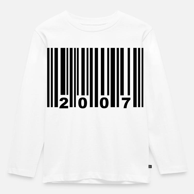 2007 - Kinder Premium Bio Langarmshirt - Weiß