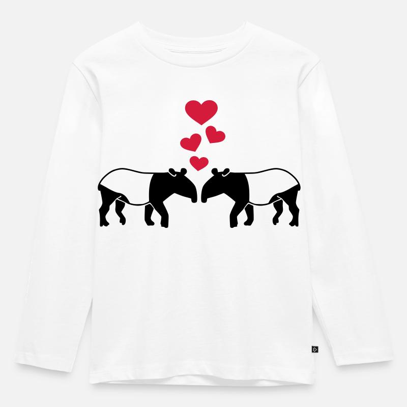 Tapir - Kinder Premium Bio Langarmshirt - Weiß