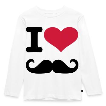 Bart - Kinder Premium Bio Langarmshirt - Weiß - Vorne - AI Model Kid Female (0cm)