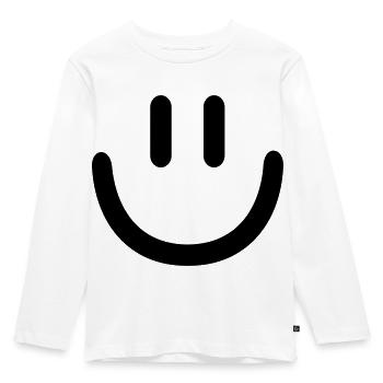 Smiley - Kinder Premium Bio Langarmshirt - Weiß - Vorne - AI Model Kid Female (0cm)
