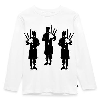Bagpipe - Kids' Premium Longsleeve Shirt - white - Front - AI Model Kid Female (0cm)