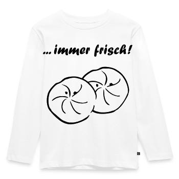 Brötchen...immer frisch - Kinder Premium Bio Langarmshirt - Weiß - Vorne - AI Model Kid Female (0cm)