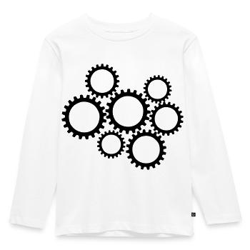 Gears - Kids' Premium Longsleeve Shirt - white - Front - AI Model Kid Female (0cm)