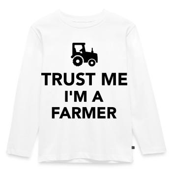 Bauer - Kinder Premium Bio Langarmshirt - Weiß - Vorne - AI Model Kid Female (0cm)