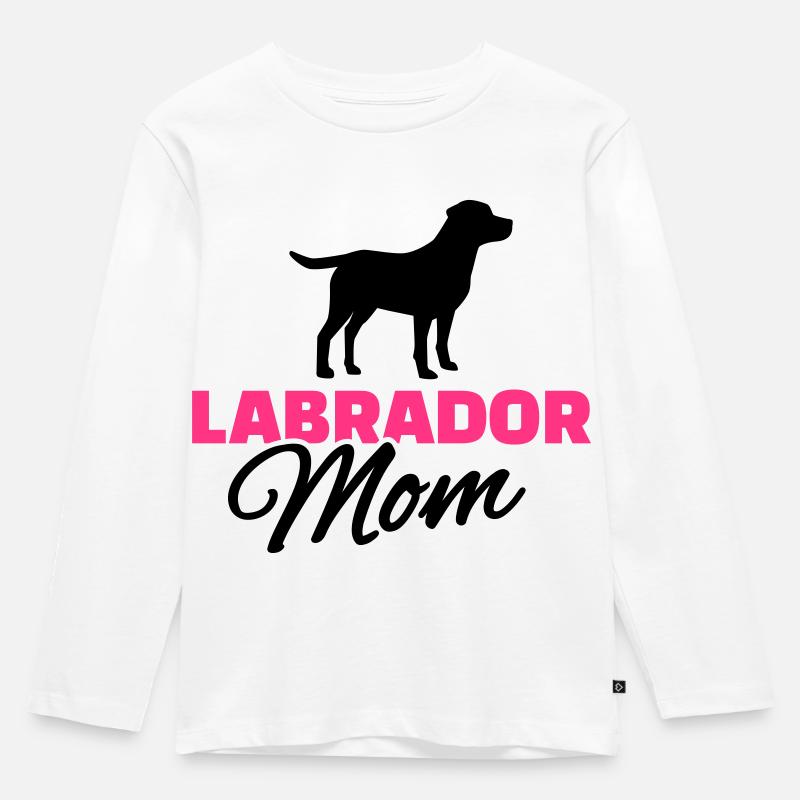 Labrador - Kinder Premium Bio Langarmshirt - Weiß