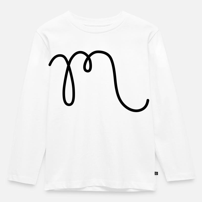 m - Kinder Premium Bio Langarmshirt - Weiß