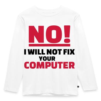 Computer - Kids' Premium Longsleeve Shirt - white - Front - AI Model Kid Female (0cm)
