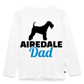 Airedale Terrier - Kinder Premium Bio Langarmshirt - Weiß - Vorne - AI Model Kid Female (0cm)