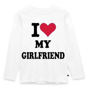 Girlfriend - Kids' Premium Longsleeve Shirt - white - Front - AI Model Kid Female (0cm)