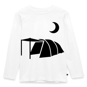 Zelt - Kinder Premium Bio Langarmshirt - Weiß - Vorne - AI Model Kid Female (0cm)