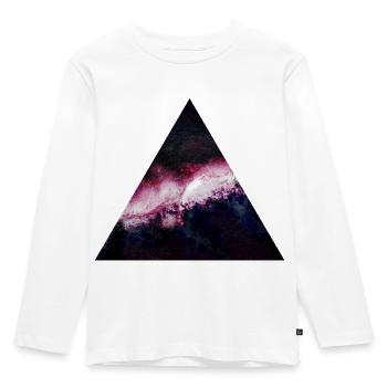 Dreieck Galaxy - Kinder Premium Bio Langarmshirt - Weiß - Vorne - AI Model Kid Female (0cm)