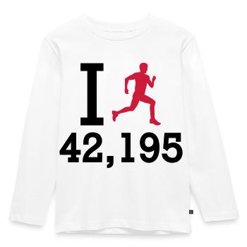 Marathon - Kids' Premium Longsleeve Shirt - white - Front - AI Model Kid Female (0cm)