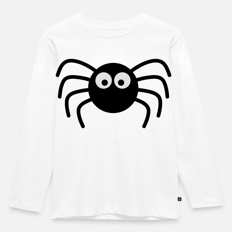 Spinne - Kinder Premium Bio Langarmshirt - Weiß