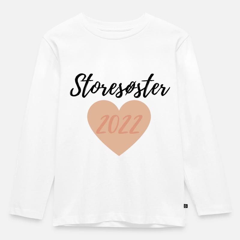Große Schwester 2022 - Kinder Premium Bio Langarmshirt - Weiß