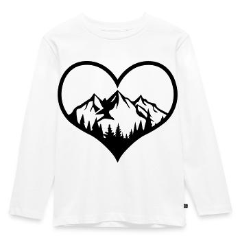 Summit love - Kids' Premium Longsleeve Shirt - white - Front - AI Model Kid Female (0cm)