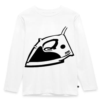 Iron - Kids' Premium Longsleeve Shirt - white - Front - AI Model Kid Female (0cm)