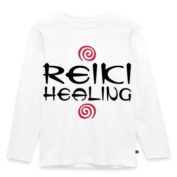 REIKI HEALING - Kids' Premium Longsleeve Shirt - white - Front - AI Model Kid Female (0cm)