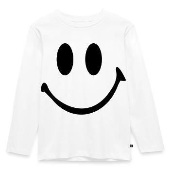 Smiley - Kinder Premium Bio Langarmshirt - Weiß - Vorne - AI Model Kid Female (0cm)