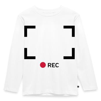 Recording - Kids' Premium Longsleeve Shirt - white - Front - AI Model Kid Female (0cm)