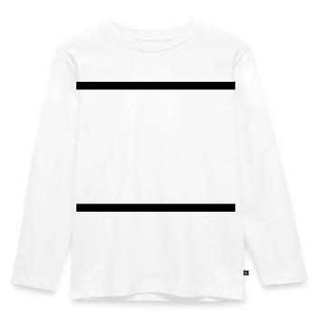 Lines / / slashes / / double line / / double / / - Kids' Premium Longsleeve Shirt - white - Front - AI Model Kid Female (0cm)