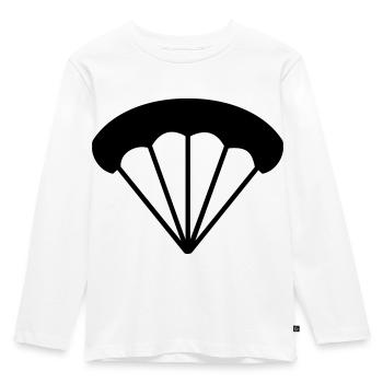 Fallschirm - Kinder Premium Bio Langarmshirt - Weiß - Vorne - AI Model Kid Female (0cm)