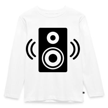 Speaker - Kids' Premium Longsleeve Shirt - white - Front - AI Model Kid Female (0cm)