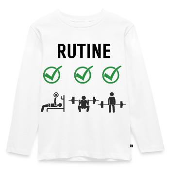 Gym Deadlifts Workout love - ma déroute de fitness de passe-temps - T-shirt manches longues Premium Enfant - blanc - Devant - AI Model Kid Female (0cm)