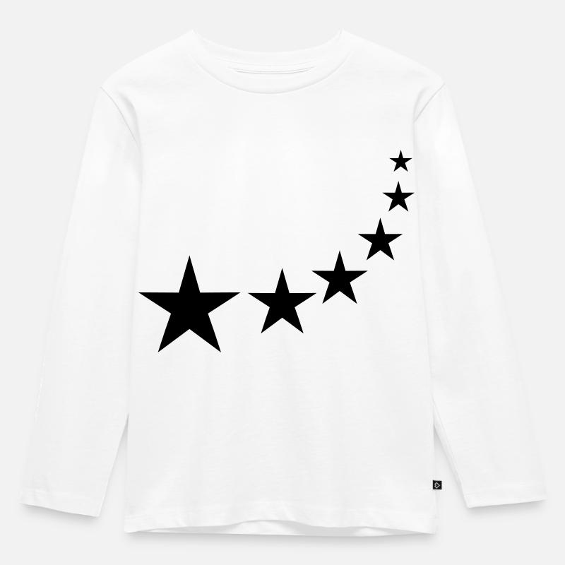 Sternschnuppe - Kinder Premium Bio Langarmshirt - Weiß