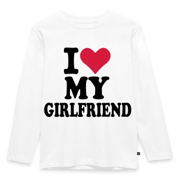 Girlfriend - Kids' Premium Longsleeve Shirt - white - Front - AI Model Kid Female (0cm)