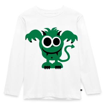 Monster - Kids' Premium Longsleeve Shirt - white - Front - AI Model Kid Female (0cm)