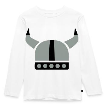 Wikinger - Kinder Premium Bio Langarmshirt - Weiß - Vorne - AI Model Kid Female (0cm)