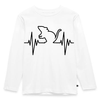 Mouse Pulse - Kinder Premium Bio Langarmshirt - Weiß - Vorne - AI Model Kid Female (0cm)