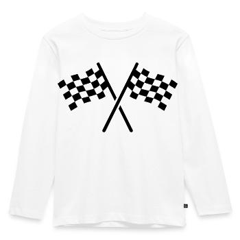 Ziel - Kinder Premium Bio Langarmshirt - Weiß - Vorne - AI Model Kid Female (0cm)