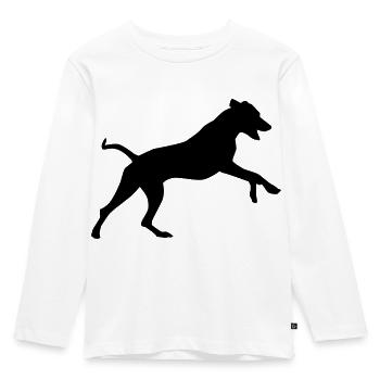Rhodesian Ridgeback - Kids' Premium Longsleeve Shirt - white - Front - AI Model Kid Female (0cm)