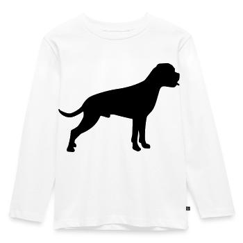 Boxer - Kids' Premium Longsleeve Shirt - white - Front - AI Model Kid Female (0cm)