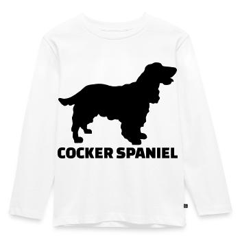 Cocker Spaniel - Kinder Premium Bio Langarmshirt - Weiß - Vorne - AI Model Kid Female (0cm)