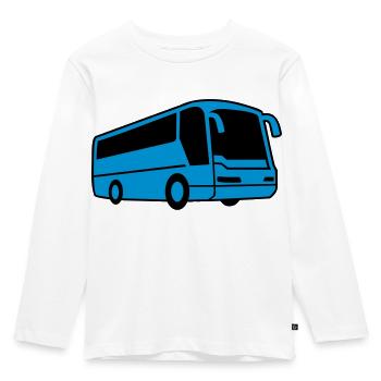 Bus - Kinder Premium Bio Langarmshirt - Weiß - Vorne - AI Model Kid Female (0cm)
