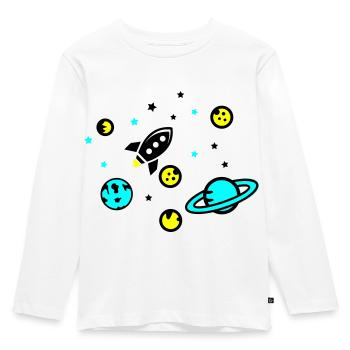 Univers - T-shirt manches longues Premium Enfant - blanc - Devant - AI Model Kid Female (0cm)