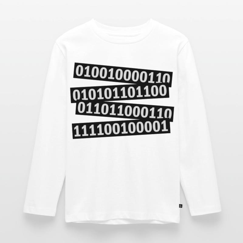 Langage de programme de code binaire T-shirt manches longues Premium Enfant