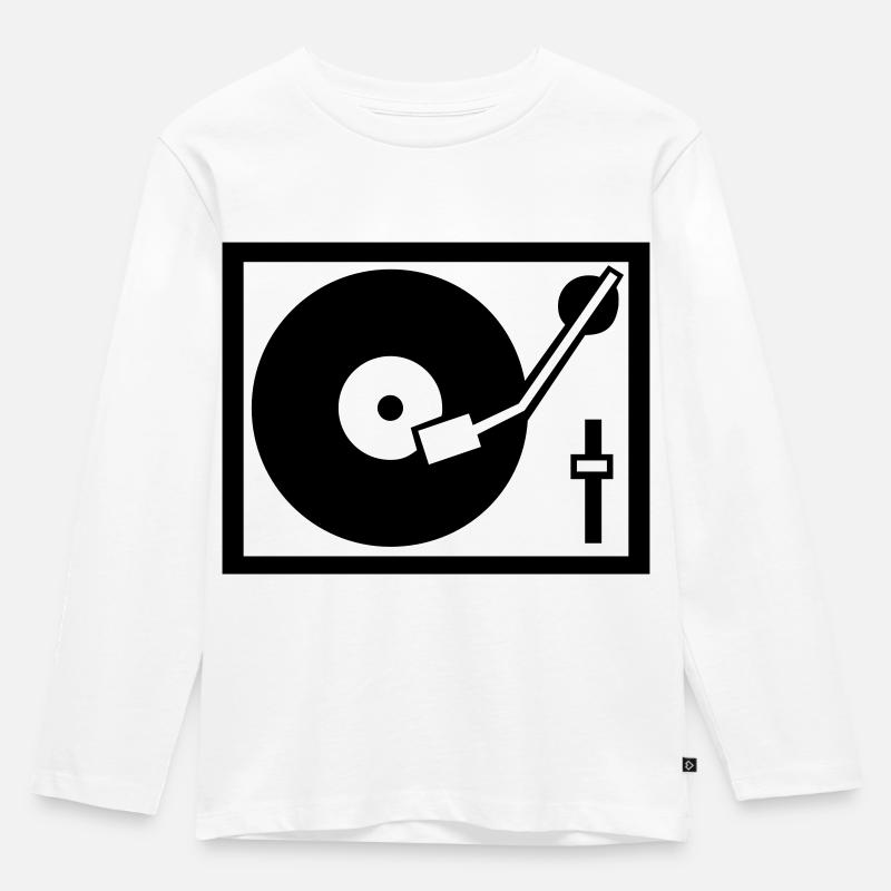 DJ - Kinder Premium Bio Langarmshirt - Weiß