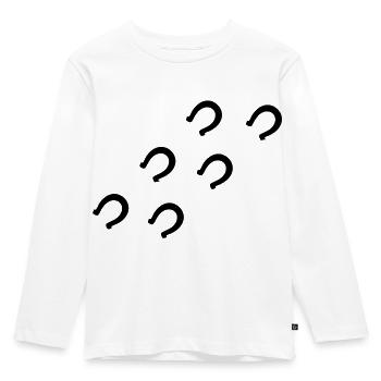 Fer à cheval - T-shirt manches longues Premium Enfant - blanc - Devant - AI Model Kid Female (0cm)