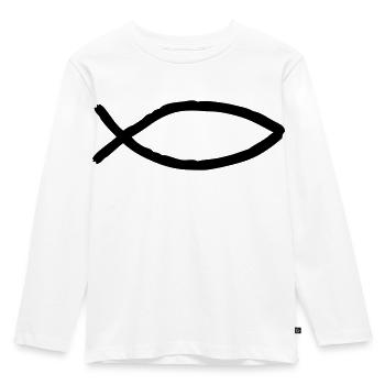 fisch_symbol - T-shirt manches longues Premium Enfant - blanc - Devant - AI Model Kid Female (0cm)