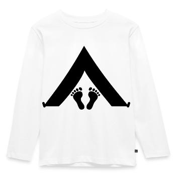 Zelt - Kinder Premium Bio Langarmshirt - Weiß - Vorne - AI Model Kid Female (0cm)