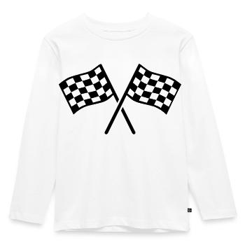 Ziel - Kinder Premium Bio Langarmshirt - Weiß - Vorne - AI Model Kid Female (0cm)