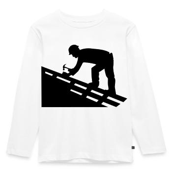 Dachdecker - Kinder Premium Bio Langarmshirt - Weiß - Vorne - AI Model Kid Female (0cm)