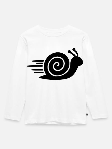 Huisjesslak - Premium økologisk langærmet T-shirt til børn - hvid